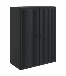 vidaXL Wall-Mounted Cabinet Black 66 x 34.5 x 90 cm Engineered Wood