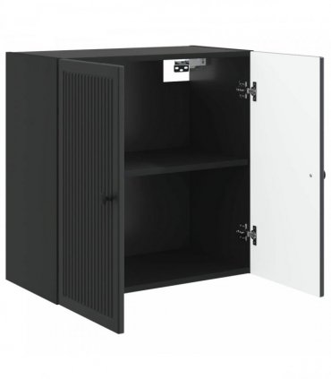 vidaXL Wall-Mounted Cabinet Black 59 x 31 x 60 cm Engineered Wood