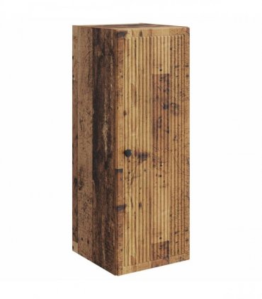 vidaXL Wall-Mounted Cabinet Old Wood 33 x 34.5 x 90 cm Engineered Wood