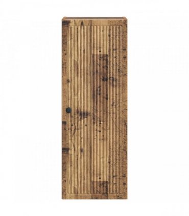 vidaXL Wall-Mounted Cabinet Old Wood 33 x 34.5 x 90 cm Engineered Wood