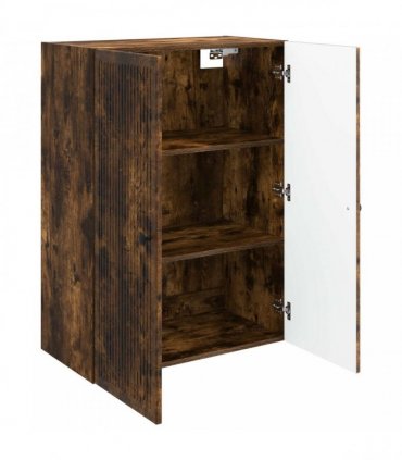 vidaXL Wall-Mounted Cabinet Smoked Oak 66 x 34.5 x 90 cm