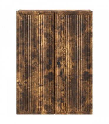 vidaXL Wall-Mounted Cabinet Smoked Oak 66 x 34.5 x 90 cm