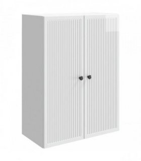 vidaXL Wall-Mounted Cabinet High Gloss White 66 x 34.5 x 90 cm