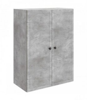 vidaXL Wall-Mounted Cabinet Concrete Grey 66 x 34.5 x 90 cm