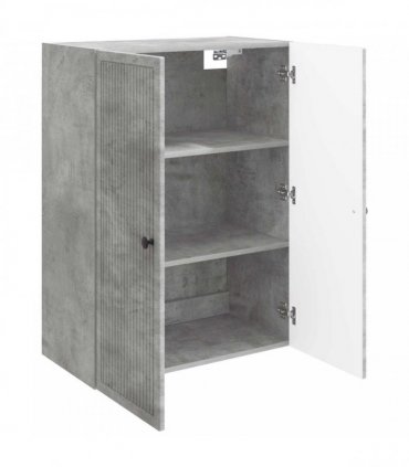 vidaXL Wall-Mounted Cabinet Concrete Grey 66 x 34.5 x 90 cm