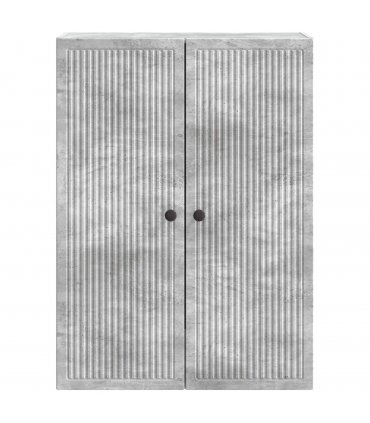 vidaXL Wall-Mounted Cabinet Concrete Grey 66 x 34.5 x 90 cm