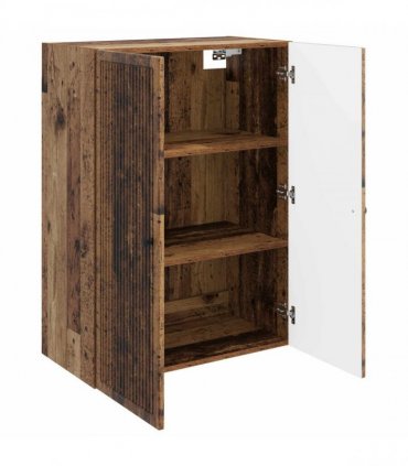 vidaXL Wall-Mounted Cabinet Old Wood 66 x 34.5 x 90 cm Engineered Wood