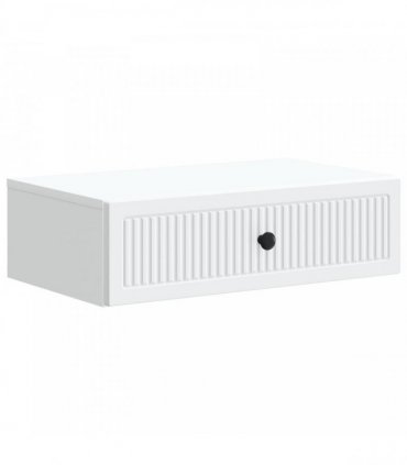 vidaXL Wall-Mounted Side Table White 59 x 34.5 x 17 cm Engineered Wood — V0672202962