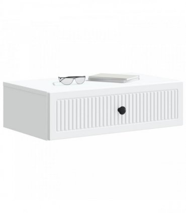 vidaXL Wall-Mounted Side Table White 59 x 34.5 x 17 cm Engineered Wood — V0672202962