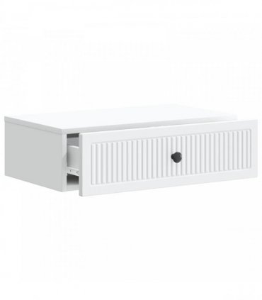 vidaXL Wall-Mounted Side Table White 59 x 34.5 x 17 cm Engineered Wood — V0672202962