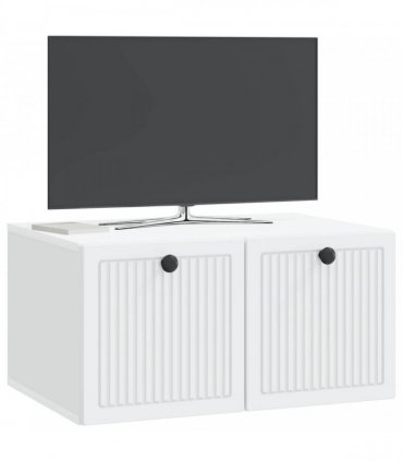 vidaXL Wall-Mounted TV Cabinet White 59.5 x 41 x 30 cm Engineered Wood