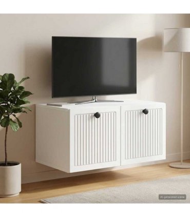 vidaXL Wall-Mounted TV Cabinet White 59.5 x 41 x 30 cm Engineered Wood