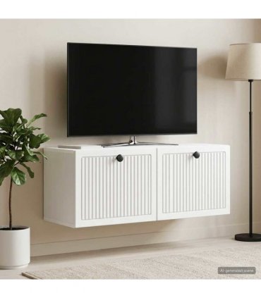 vidaXL Wall-Mounted TV Cabinet White 78.5 x 31 x 30 cm Engineered Wood