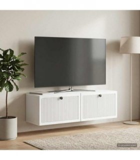 vidaXL Wall-Mounted TV Cabinet White 98 x 31 x 30 cm Engineered Wood
