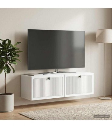 vidaXL Wall-Mounted TV Cabinet White 98 x 31 x 30 cm Engineered Wood