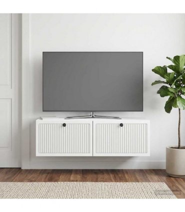 vidaXL Wall-Mounted TV Cabinet White 98 x 31 x 30 cm Engineered Wood