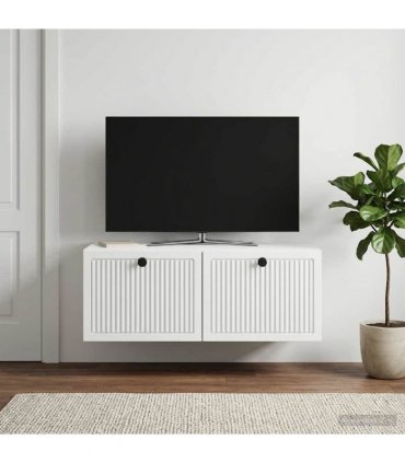 vidaXL Wall-Mounted TV Cabinet White 78.5 x 41 x 30 cm Engineered Wood