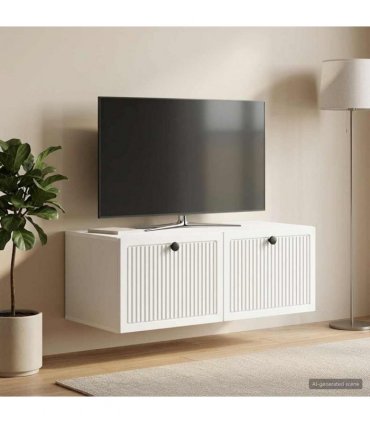 vidaXL Wall-Mounted TV Cabinet White 78.5 x 41 x 30 cm Engineered Wood