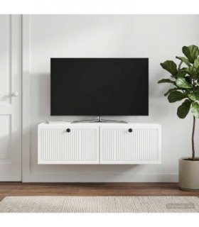 vidaXL Wall-Mounted TV Cabinet White 98 x 41 x 30 cm Engineered Wood