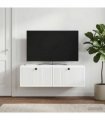 vidaXL Wall-Mounted TV Cabinet White 98 x 41 x 30 cm Engineered Wood