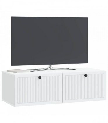 vidaXL Wall-Mounted TV Cabinet White 98 x 41 x 30 cm Engineered Wood