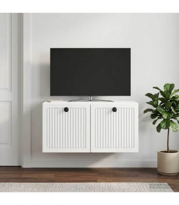 vidaXL Wall-Mounted TV Cabinet White 59.5 x 31 x 30 cm Engineered Wood