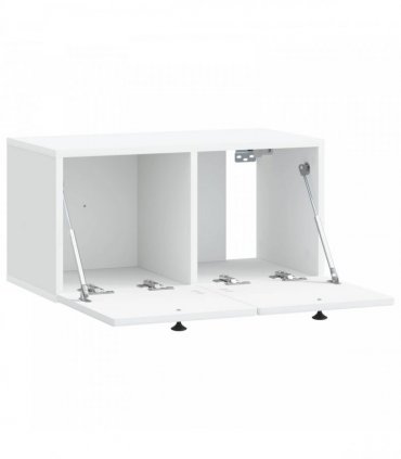 vidaXL Wall-Mounted TV Cabinet White 59.5 x 31 x 30 cm Engineered Wood