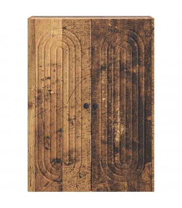 vidaXL Wall-Mounted Cabinet Old Wood 66 x 34.5 x 90 cm Engineered Wood — V0672202974