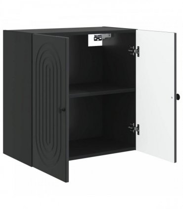 vidaXL Wall-Mounted Cabinet Black 59 x 31 x 60 cm Engineered Wood — V0672202977