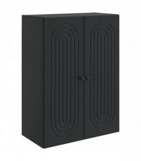 vidaXL Wall-Mounted Cabinet Black 66 x 34.5 x 90 cm Engineered Wood — V0672202979