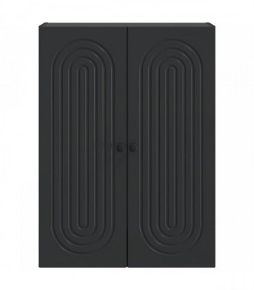 vidaXL Wall-Mounted Cabinet Black 66 x 34.5 x 90 cm Engineered Wood — V0672202979
