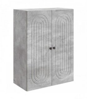 vidaXL Wall-Mounted Cabinet Concrete Grey 66 x 34.5 x 90 cm — V0672202982