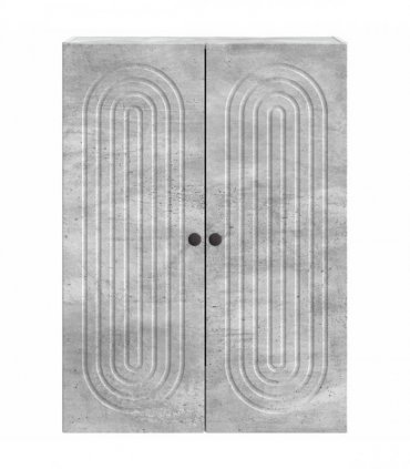 vidaXL Wall-Mounted Cabinet Concrete Grey 66 x 34.5 x 90 cm — V0672202982