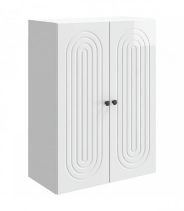 vidaXL Wall-Mounted Cabinet High Gloss White 66 x 34.5 x 90 cm — V0672202986
