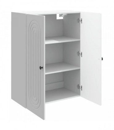 vidaXL Wall-Mounted Cabinet High Gloss White 66 x 34.5 x 90 cm — V0672202986