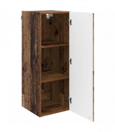 vidaXL Wall-Mounted Cabinet Old Wood 33 x 34.5 x 90 cm Engineered Wood — V0672202987