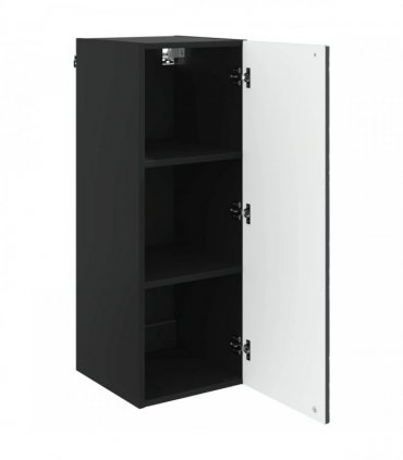 vidaXL Wall-Mounted Cabinet Black 33 x 34.5 x 90 cm Engineered Wood — V0672202988