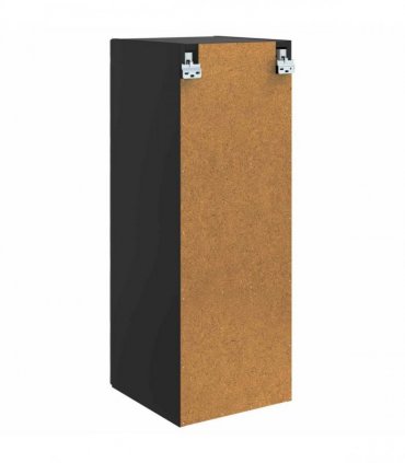 vidaXL Wall-Mounted Cabinet Black 33 x 34.5 x 90 cm Engineered Wood — V0672202988