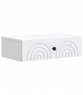 vidaXL Wall-Mounted Side Table White 59 x 34.5 x 17 cm Engineered Wood — V0672202996