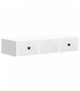 vidaXL Wall-Mounted Side Table Wall-mounted White 87.5 x 34.5 x 17 cm — V0672202997