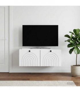 vidaXL Wall-Mounted TV Cabinet White 78.5 x 41 x 30 cm Engineered Wood — V0672202998