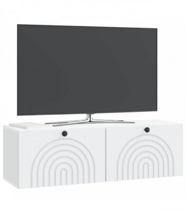 vidaXL Wall-Mounted TV Cabinet White 98 x 31 x 30 cm Engineered Wood — V0672202999