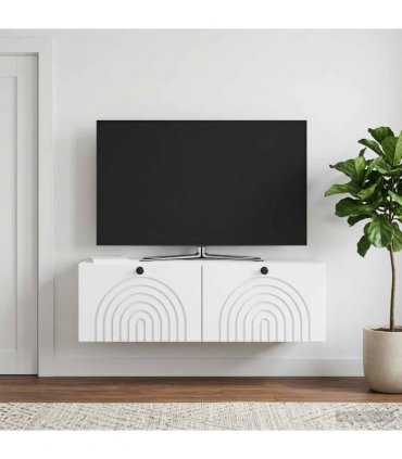 vidaXL Wall-Mounted TV Cabinet White 98 x 31 x 30 cm Engineered Wood — V0672202999