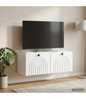 vidaXL Wall-Mounted TV Cabinet White 78.5 x 31 x 30 cm Engineered Wood — V0672203000
