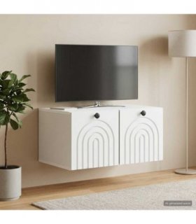 vidaXL Wall-Mounted TV Cabinet White 59.5 x 41 x 30 cm Engineered Wood — V0672203001