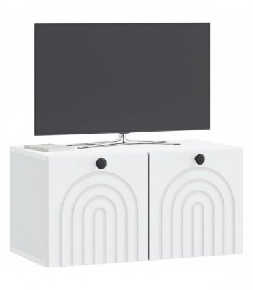 vidaXL Wall-Mounted TV Cabinet White 59.5 x 31 x 30 cm Engineered Wood — V0672203002