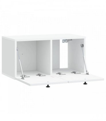 vidaXL Wall-Mounted TV Cabinet White 59.5 x 31 x 30 cm Engineered Wood — V0672203002