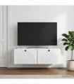 vidaXL Wall-Mounted TV Cabinet White 99 x 41 x 30 cm Engineered Wood — Size: 98 x 41 x 30 cm