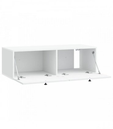 vidaXL Wall-Mounted TV Cabinet White 99 x 41 x 30 cm Engineered Wood — Size: 98 x 41 x 30 cm