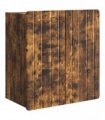 vidaXL Wall-Mounted Cabinet Smoked Oak 59 x 31 x 64 cm Engineered Wood